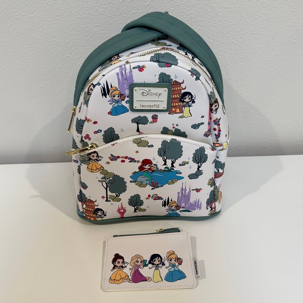 Loungefly Disney Princess Chibu Backpack with cardholder